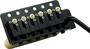 Guyker Guitar Tremolo Bridge with Stainless Steel Saddle String Space 10.5mm & Brass Block, Pop-In Vibrato Bar, Complete Install Kit for 6 String Electric Guitar(GG1001-S, Black)