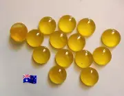 10pcs 12mm Jelly Yellow Crystal Resin Cabochon Flatback