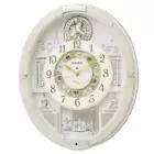 SEIKO Wall Clock Karakuri Clock Radio Clock Analog Ivory Marble RE576A