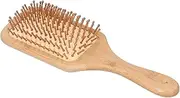 Bamboo Brush For Hair Growth, Detangle Tail Comb Instead of Brush Cleaner Tool Wooden Hair Brush Wooden Scalp Massager Paddle Hairbrush for Women Men Make Thin Long Curly Hair