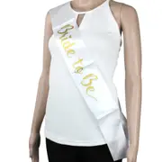 Bride to Be White Satin Sash
