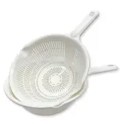 Kitchen Colanders and Bowl with Handle Pair Set. Easy to Use, 1.3-quart, 8" H...