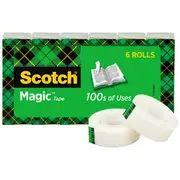 Scotch Magic Tape 19mm x 20m 6 Pack