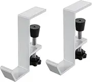 Desk Hook,Clamp-On Desk Mount Bag Holder Hook,Desk Backpack Hanger Desk Mount Headphone Holder,Table Hooks for Hanging Bags with Adjustable Desktop Clamp,Desk Table Hanging Storage Hook (Gray)