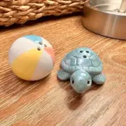 Beach Ball & Turtle Salt and Pepper Shakers Ceramic Kitchen Decor NWOT