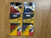 Titan 12713 13pc SAE + 12714 9 Pc Metric Extra Long Ball End Hex Key Set