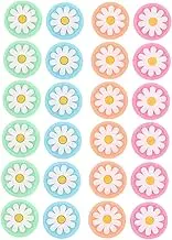 SEWACC 24pcs Silicone Thumb Stick Covers for Controller Cute Flower Joystick Replacement Caps Ergonomic Grip Enhanced Control for Improved Gaming Performance