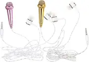 Abaodam Mini Pickup Microphone 2 Pack Recording Phone Mic Light Portable for Singing Gaming Presentations