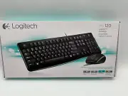 Logitech MK120 Wired USB Keyboard and Mouse, Black (920-002565) Sealed - NIB!