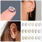 Conch Snug Cubic Zirconia Zircon Ear Stud CZ Ear Piercing Colorful CZ Earrings