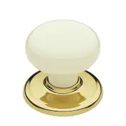 Gainsborough Classic Series Warm White Bright Goldtone Wardrobe Knobset