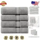 Luxurious Space Grey Bath Sheet Set - 100% Cotton Towels for Ultimate Comfort