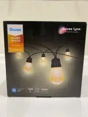 Govee 48ft Smart Outdoor LED Bulb String Lights - Warm White