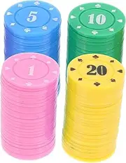 FUNNETOYU 100pcs Game Coins Counting Chips for Math Learning Sorting Grouping and Fun Rewards Sturdy Props for School Gambling and Game Nights