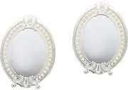 FOMIYES 2pcs Vanity Mirror Portable Vanity Makeup Mirror Double Sided Antique Makeup Mirror Antique Decorative Mirrors Room Decor Aesthetic Vintage Kawaii Room Decor Womens Zinc Alloy