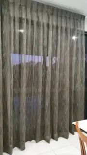 Curtains - 2xSheers Brand New in Brown Tones, suit large door or window opening