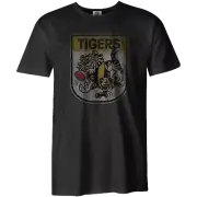Richmond Tigers AFL FE1789S Mens Retro 90's Mascot Short Sleeve T Shirt New