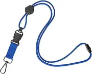 uxcell 1-Pack Lanyards for ID Badges, Blue Adjustable Keychain Long Key Neck Lanyard Strap with Detachable Buckle for Man/Woman/Girls/Teacher, ID Holder Folder