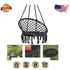 Lightweight Hanging Hammock Chair with Macrame Design – Perfect for Any Space