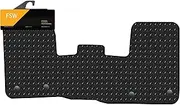 FSW - Tailored Mats - Fits FORD Ford Transit Custom 2019-On - 3mm Heavy Duty Rubber - Fitted With Clips - Anti Slip Van Floor Mat, Anti Slip Backing - 1Pc Rubber Floor Mat - Van Accessories