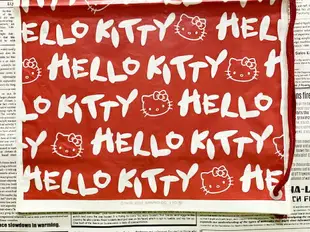 【震撼精品百貨】Hello Kitty 凱蒂貓 HELLO KITTY日本SANRIO三麗鷗KITTY縮口袋/購物袋-英文紅*92084 震撼日式精品百貨