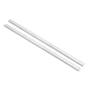 10mmx5mmx250mm Transparent Clear Solid Acrylic Semicircle Rod PMMA Bar 2pcs