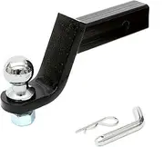 HICKS 45056 Trailer Hitch Mount with 2-Inch Ball & Pin, Fits 2-in Receiver,6000 lbs,4-Inch Drop