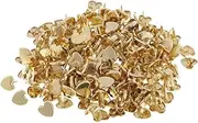 50 Pieces Heart Shaped Mini Brads Decorative Paper Fasteners for Scrapbook