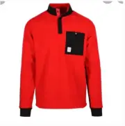 NWT Topo Designs Mountain Fleece Pullover Red & Black women's XS