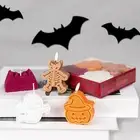 Freesia Scented 4Pcs Pumpkin Skeleton Ghost Bat Spice Candles - Halloween Party