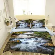 3D Stone River ZHUA1037 Bed Pillowcases Quilt Duvet Cover Set Queen King Zoe