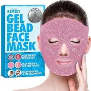 Perfect Remedy Face Ice Pack, Reusable Hot & Cold Ice Face Mask, Gel Ice Mask for Puffy Eyes and Swelling, Facial Spa Cooling Mask for Women and Men (Pink)