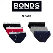 Bonds Mens Guyfront Brief Super Soft and Stretchable Cotton 12 Pack MZ953A
