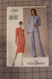 Vogue Pattern #V7835 Size 8-10-12 Misses / Misses Petite Jacket, Skirt & Pants