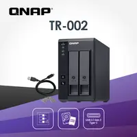 在飛比找PChome24h購物優惠-[搭WD金標 8TB*2QNAP TR-002 2-Bay 