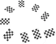 BESPORTBLE Racing Car Theme Birthday Party Decoration Checkered Race Flag Banner for Cars Polyester Flag