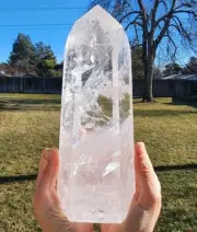 Clear Quartz Crystal Polished Tower Brazil 4.81lbs.