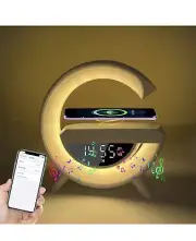 6 in 1 Wireless Charger Night Light App Control Bluetooth Speaker Alarm Clock