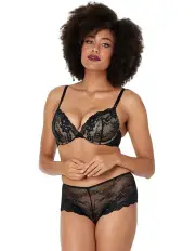 [Pleasure State] My Fit Lace Brazilian Brief in Black