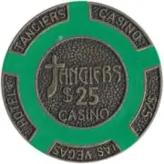 (1) Tangiers $25 Casino Chip Las Vegas Brass Core 16 gram