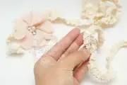 1m Cluny Elastic Lace Trim DIY Baby Headbands, sewing, Craft