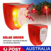 Solar Outdoor Motion Sensor Alarm Waterproof 129dB Sound Security Siren Light