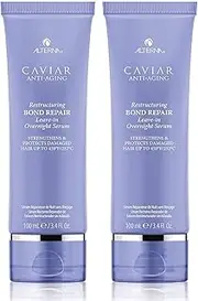 CAVIAR Anti-Aging Restructuring Bond Repair Leave-in Overnight Serum, 3.4-Ounce (2-Pack)
