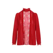 [Valentino] Valentino-Red Silk Top-Donna 42 IT