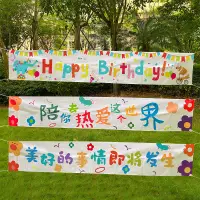 在飛比找樂天市場購物網優惠-氣球派對 生日氣球 生日氣球 生日快樂橫幅背景布氣球幼稚園畢