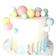 Colorful Balls Shaped Paper Jam DIY Cake Insert Topper Card Gift Cup Cake