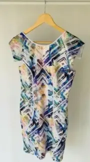 **NWT** Cooper St Women's Cap Sleeve Printed Fitted Shift Dress - Size 10