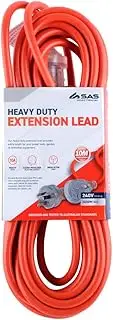 SAS Electrical 240V 10Amp Heavy Duty Extension Lead, Orange, 10 Meter Length