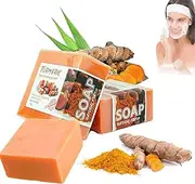 Waterfalls Turmeric Brightening Soap, Waterfalls Turmeric Soap, Kojic Acid Turmeric Soap, Waterfalls Turmeric Honey Soap Bar, Turmeric Soap for Face,Turmeric Soap for Skin Lightening (3pcs)