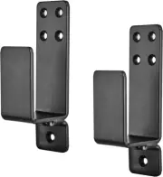 Door Barricade Brackets, 2 Pack Drop Open Bar Holder for Home Security, 2X4 Bar